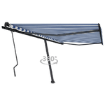 vidaXL Tenda Retrattile Manuale con Palo 450x350 cm Arancione Marrone