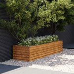 vidaXL Fioriera Rialzata da Giardino 194x50x36 cm in Acciaio Corten