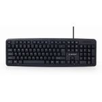 Gembird Standard - USB - Selettore a chiave a membrana - QWERTY - Nero KB-U-103-RU