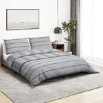 vidaXL Set Copripiumino Grigio 200x220 cm in Cotone