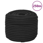 Corda Nautica Completamente Nera 12 mm 250 m in Polipropilene