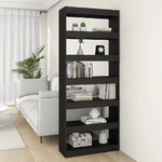 vidaXL Libreria/Divisorio Nero 80x30x198 cm in Truciolato