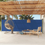 vidaXL Tenda da Sole Laterale Retrattile per Patio 160x600 cm Blu