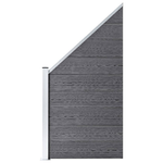 vidaXL Pannello di Recinzione in WPC 95x(105-180) cm Grigio