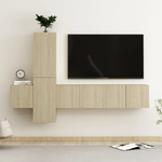 vidaXL Set Mobili TV 5 pz Rovere Sonoma in Truciolato