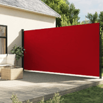 vidaXL Tenda da Sole Laterale Retrattile Rossa 200x600 cm