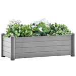 vidaXL Letto Rialzato da Giardino in PP Grigio Pietra 100x43x35 cm