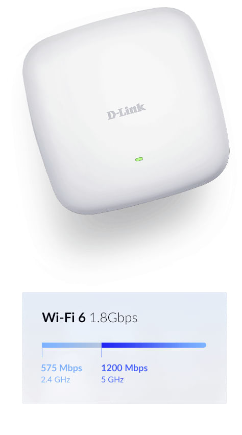 D-Link-AX1800-1800-Mbit-s-Bianco-Supporto-Power-over-Ethernet--PoE-