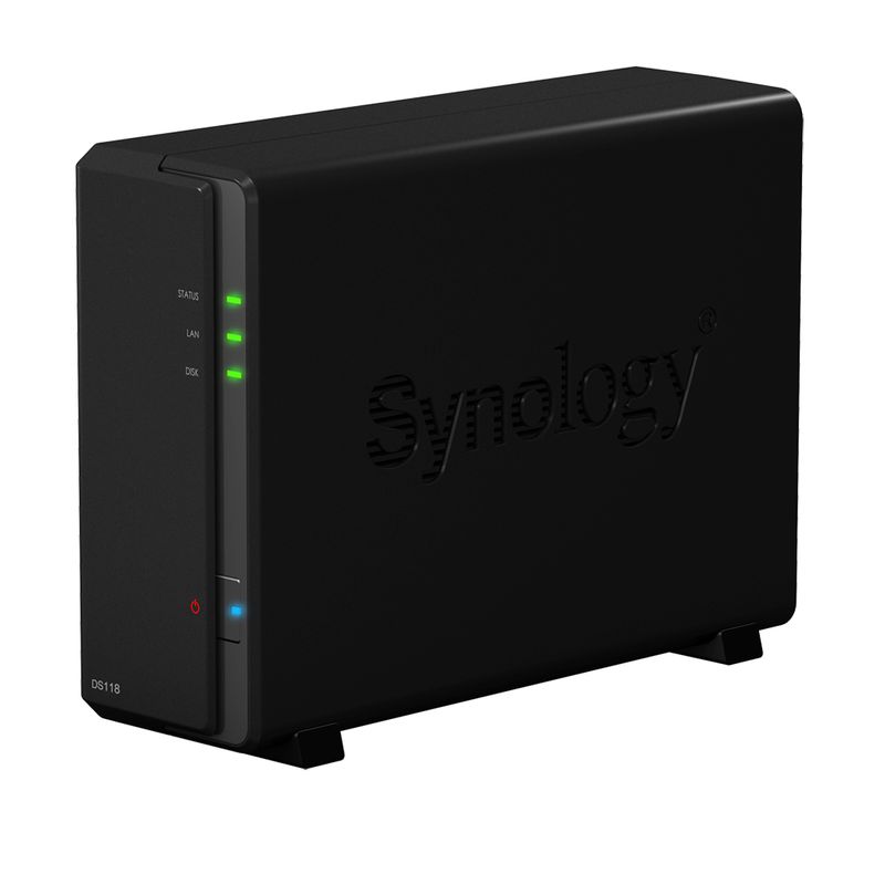 Synology-DiskStation-DS118-server-NAS-e-di-archiviazione-Compatta-Collegamento-ethernet-LAN-Nero-RTD1296