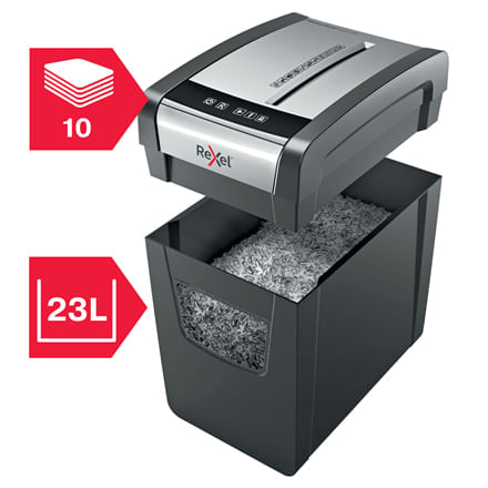 Rexel-Momentum-X410-SL-distruggi-documenti-Triturazione-incrociata-Nero-Grigio