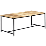 Tavolo da Pranzo 180x90x75 cm in Legno Massello di Mango Grezzo