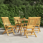 vidaXL Sedie da Giardino Pieghevoli 4pz 47x63x90cm Legno Massello Teak