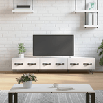 vidaXL Mobile Porta TV Bianco Lucido 150x36x30 cm in Legno ingegnerizzato