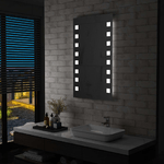 vidaXL Specchio da Parete a LED per Bagno 60x100 cm