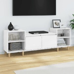 vidaXL Mobile Porta TV Bianco Lucido 160x35x55 cm in Legno ingegnerizzato