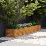 vidaXL Fioriera Rialzata da Giardino 291x50x36 cm in Acciaio Corten