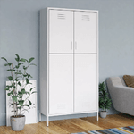 vidaXL Armadio Bianco 90x50x180 cm in Acciaio