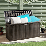 vidaXL Baule Mobile Contenitore Cuscini Marrone 117x45,5x57,5 cm 270 L