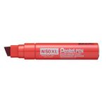 Pentel N50XL marcatore permanente Punta smussata Rosso 6 pz