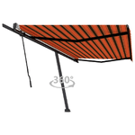 vidaXL Tenda da Sole Manuale Retrattile 500x350 cm Arancione/Marrone