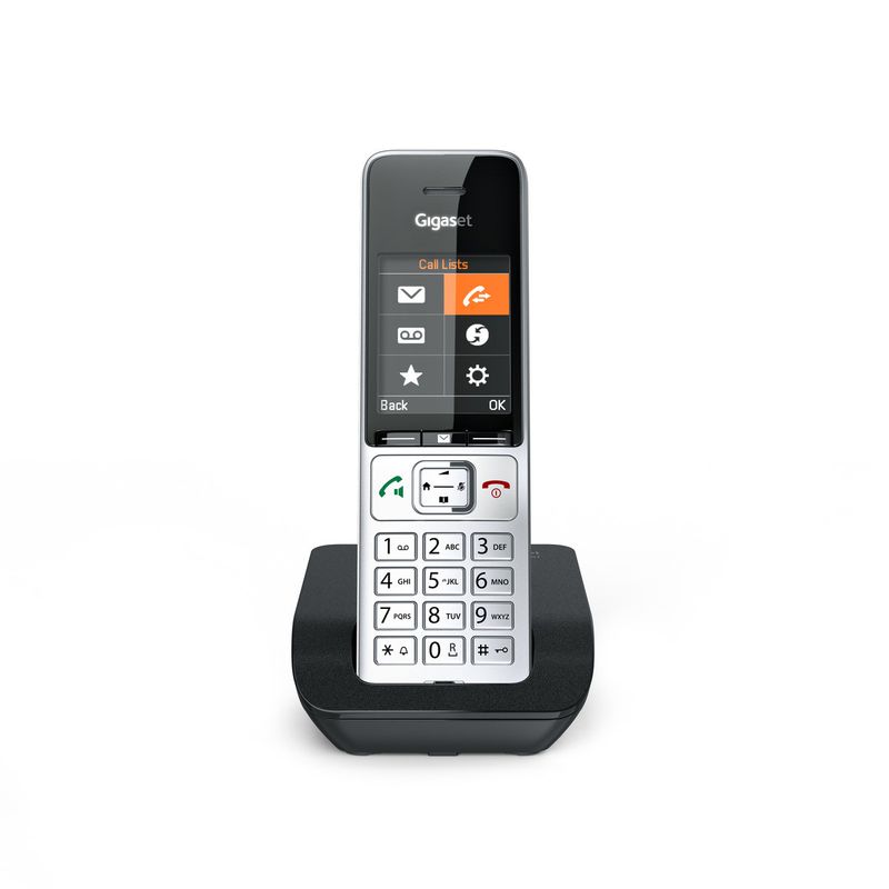 Gigaset-COMFORT-500-Telefono-DECT-Identificatore-di-chiamata-Nero-Argento