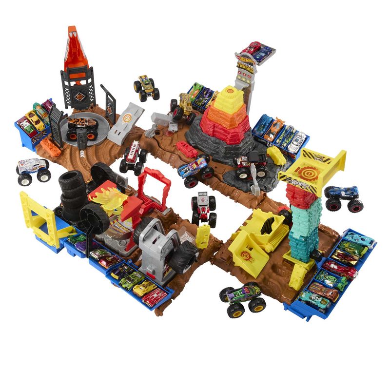 Hot-Wheels-Monster-Trucks-Arena-Smashers-5-Alarm-Crash-Challenge-Playset