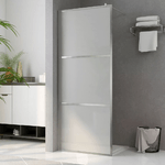 vidaXL Parete per Doccia Walk-in in Vetro Smerigliato ESG 100x195 cm