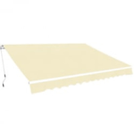 vidaXL Tenda da Sole Pieghevole Manuale 600 cm Crema