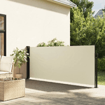 vidaXL Tenda da Sole Laterale Retrattile Crema 140x600 cm