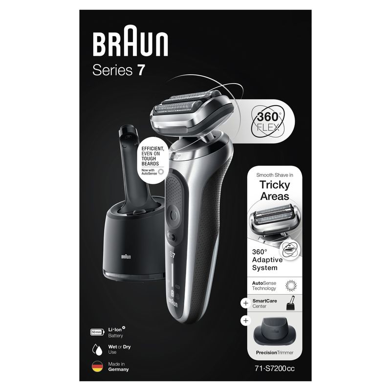 Braun-Series-7-71-S7200cc-Rasoio-Trimmer-Nero-Argento