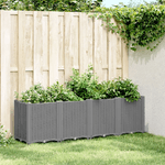 vidaXL Fioriera da Giardino Grigio Chiaro 160x40x53 cm in PP