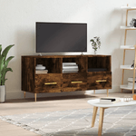 vidaXL Mobile Porta TV Rovere Fumo 102x36x50 cm in Legno ingegnerizzato