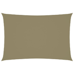 vidaXL Parasole a Vela Oxford Rettangolare 3x5 m Beige