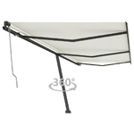 vidaXL Tenda da Sole Autoportante Automatica 600x350 cm Crema