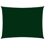 vidaXL Parasole a Vela Oxford Rettangolare 2,5x4 m Verde Scuro