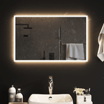 vidaXL Specchio da Bagno con Luci LED 80x50 cm