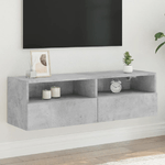 vidaXL Mobile TV a Parete Grigio Cemento 100x30x30cm Legno ingegnerizzato