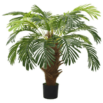 vidaXL Palma Cycas Artificiale con Vaso 90 cm Verde