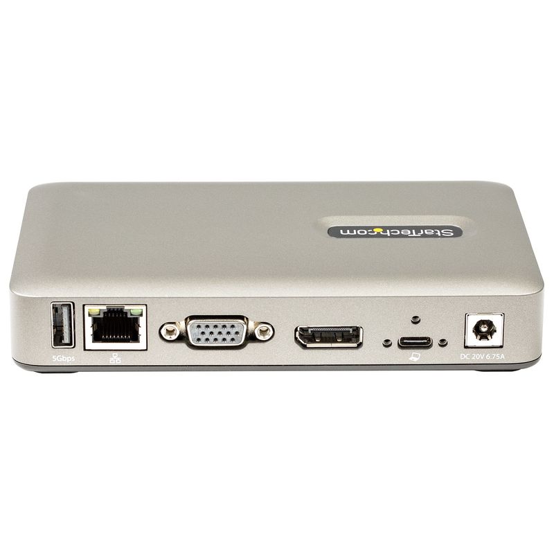 StarTech.com-Docking-Station-USB-C---DisplayPort-4K-30Hz-o-VGA---Power-Delivery-60W-Pass-Through-Charging---Hub-USB-3.1-Gen-1-a-4-porte---Dockin