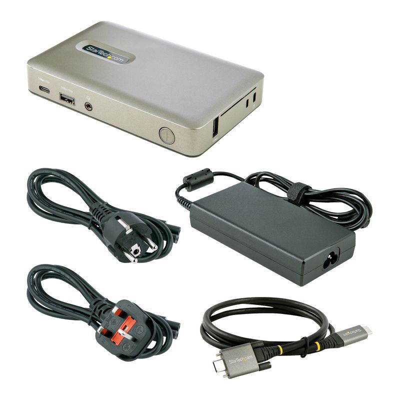 StarTech.com-Docking-Station-USB-C---DisplayPort-4K-30Hz-o-VGA---Power-Delivery-60W-Pass-Through-Charging---Hub-USB-3.1-Gen-1-a-4-porte---Dockin