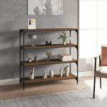 Libreria Rovere Marrone 100x33x100 cm Legno ingegnerizzato Acciaio