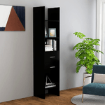 vidaXL Libreria Nera 40x35x180 cm in Truciolato