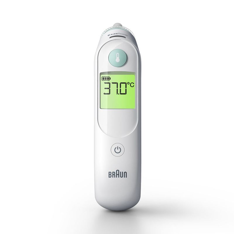 Braun-ThermoScan-6-Termometro-a-contatto-Bianco-Orecchio-Pulsanti