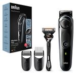 Braun BeardTrimmer 5 Regolabarba 5 BT5341, Regolabarba Uomo, Tagliacapelli, Per Viso, Capelli