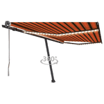 Tenda Automatica Sensore Vento LED 400x300 cm Arancio Marrone