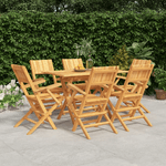 vidaXL Set da Pranzo da Giardino 7 pz in Legno Massello di Teak