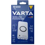 Varta 57909 101 111 batteria portatile Polimeri di litio (LiPo) 20000 mAh Carica wireless Bianco