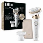 Braun Silk-épil 9 Flex 9-041 3D, Epilatore Elettrico Donna Per Epilazione Semplice, Bianco/Oro