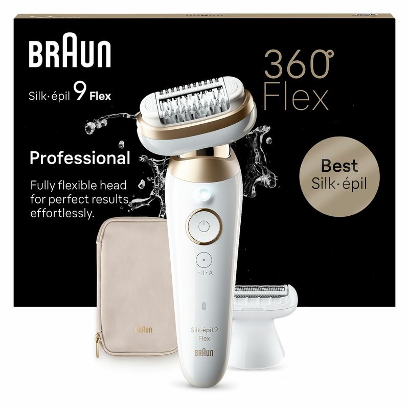 Braun-Silk-epil-9-Flex-9-041-3D-Epilatore-Elettrico-Donna-Per-Epilazione-Semplice-Bianco-Oro