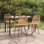 Set da Pranzo da Giardino 5 pz in Polyrattan